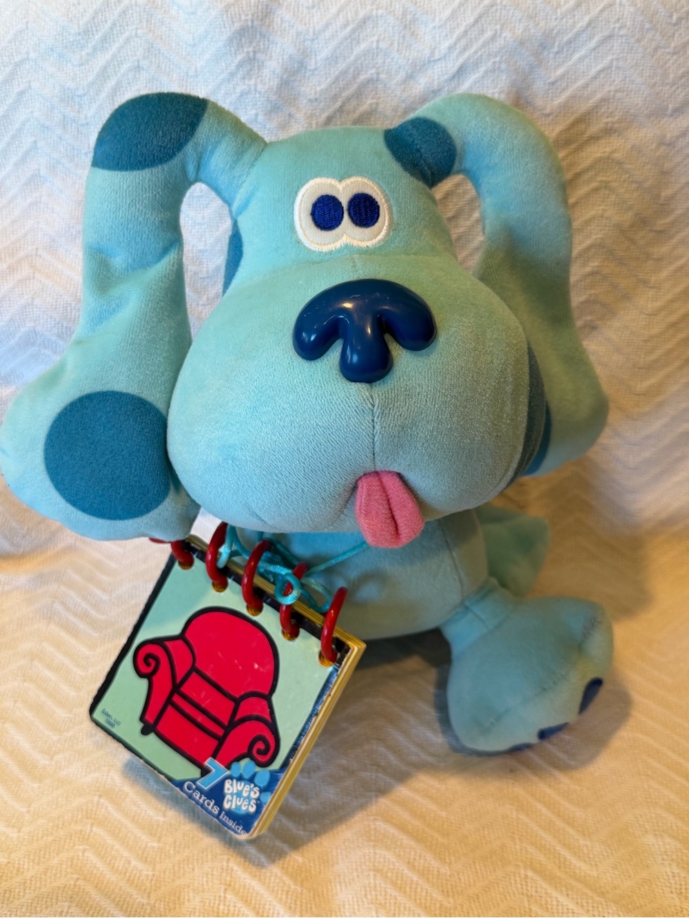 Blue's Clues Blue Dog Plush Stuffed Animal Small 6-14 in with Notebook 1999